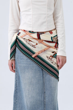 Galloping Horses Bandana - Equestrian Print Scarf 🐎🧣 Leto Collection