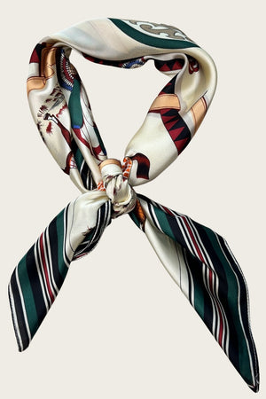 Galloping Horses Bandana - Equestrian Print Scarf 🐎🧣 Leto Collection