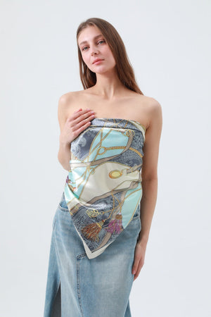 Silky Smooth Printed Square Scarf – Soft & Versatile Neckwear ✨🧣