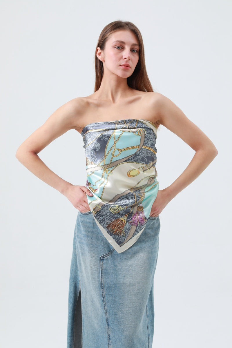 Silky Smooth Printed Square Scarf – Soft & Versatile Neckwear ✨🧣