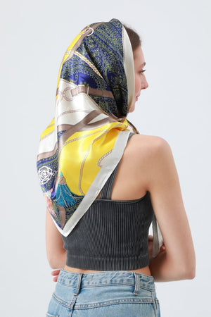 Silky Smooth Printed Square Scarf – Soft & Versatile Neckwear ✨🧣
