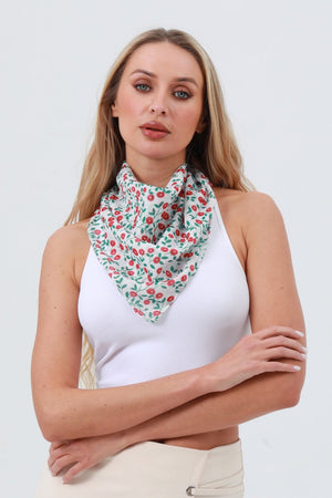 Printed Square Scarf – Lightweight & Versatile Spring Summer Accessory 🌞🧣 Leto Collection