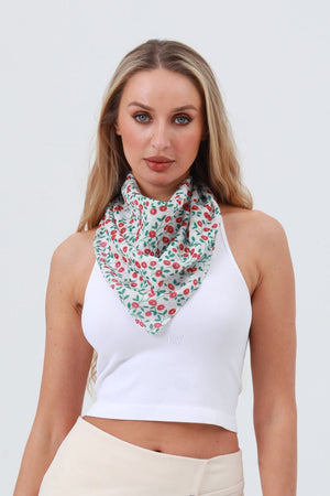 Printed Square Scarf – Lightweight & Versatile Spring Summer Accessory 🌞🧣 Leto Collection