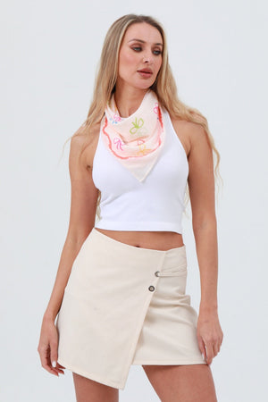 Printed Square Scarf – Lightweight & Versatile Spring Summer Accessory 🌞🧣 Leto Collection