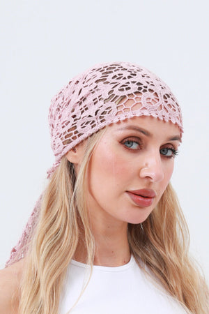 Crochet Embroidered Bandana Shawl – Soft Cotton Summer Wrap 🌼
