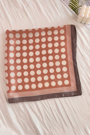 Oversized White Dots & Linear Print Scarf – Fresh Summer Bandana ⚪〰️