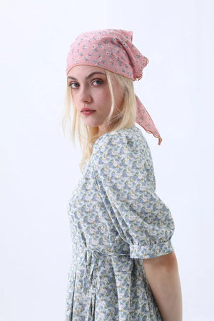 Floral Print Cotton Bandana Scarf – Versatile Head and Neck Accessory for Women