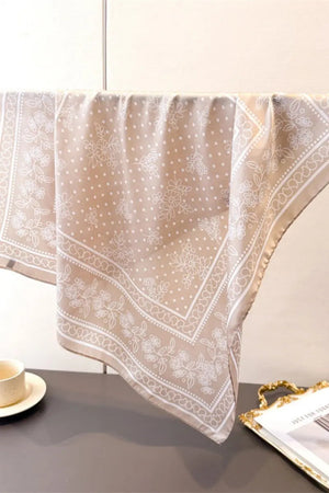 Floral Dot Print Satin Square Scarf – Soft & Everyday Elegance leto-collection
