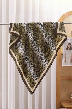 Classic Leopard Print Silk Scarf – Multi Purpose Neck & Head Wrap