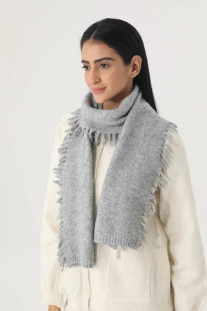 Women Solid Color Fringe Knit Scarf Soft Warm Plain Tassel Winter Wrap 🧣🤎 Leto Collection