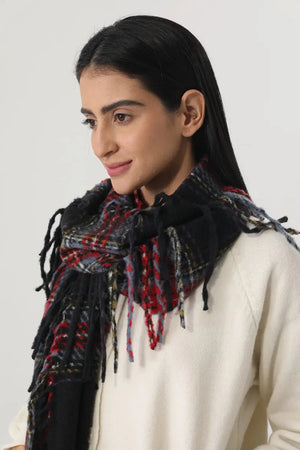 Vintage Plaid Tassel Women Warm Winter Neck Wrap Shawl 🧣🍂 leto-collection