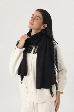 Solid Color Tassel Women Soft Thick Warm Winter Shawl 🧸🧣 Leto Collection