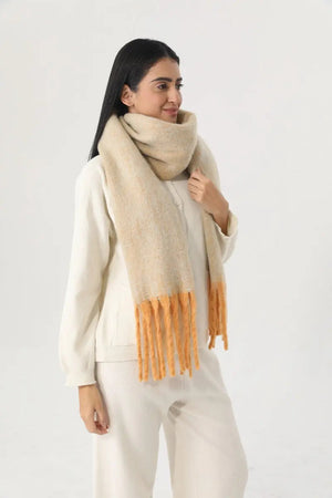 Women Gradient Tassel Thick Knit Soft Warm Winter Wrap 🧣🎨 Leto Collection