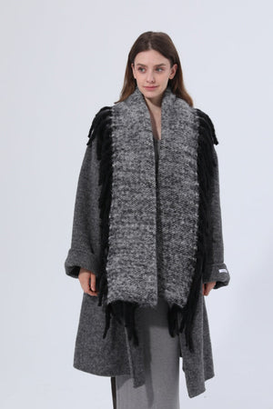Women Thick Knit Chunky Tassel Winter Scarf Shawl Wrap Leto Collection