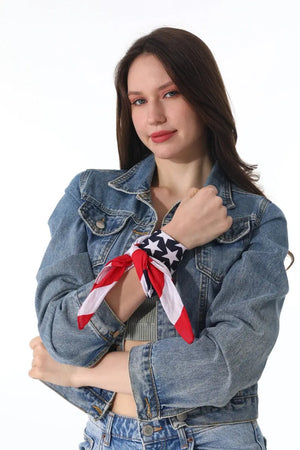 USA Flag Bandana – Cotton Star Stripe Scarf Leto Collection