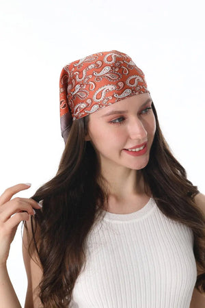 Retro Paisley Silky Square Scarf Versatile Women Neck Bandana 🌷✨ Leto Collection