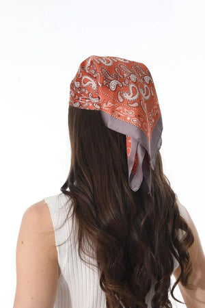 Retro Paisley Silky Square Scarf Versatile Women Neck Bandana 🌷✨ Leto Collection