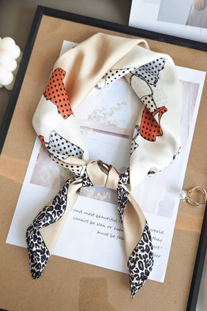 Vintage Polka Dot Print Women Silk Feel Scarf Leto Collection