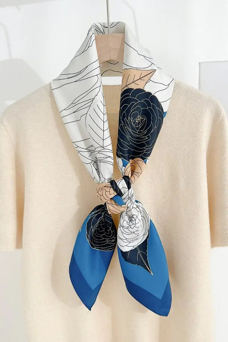Vintage Floral Silky Feel Multi-purpose Scarf for Women Leto Collection