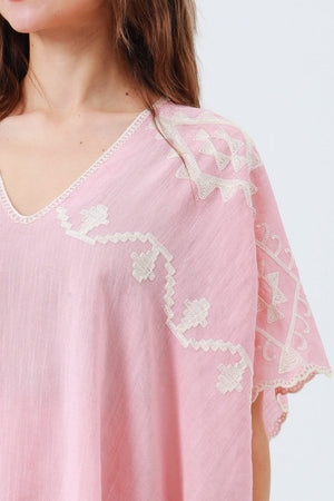 Festival Flash: Boho Embroidered Cropped Kaftan Top