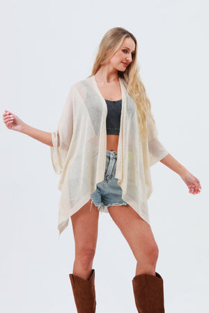Oversized Mesh Knit Kimono – Lightweight & Airy Cover-Up 🌬️🧥 Leto Collection