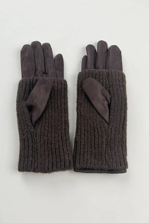 2-in-1 Removable Knit Polyester Warm Winter Gloves Leto Collection