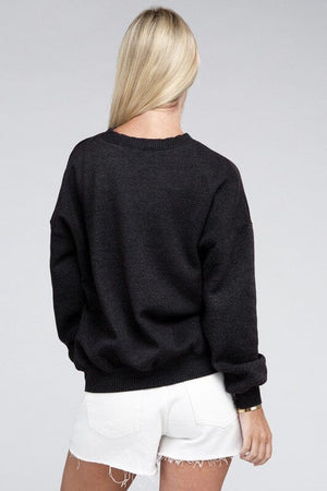 Acid Wash Fleece Oversized Pullover ZENANA 