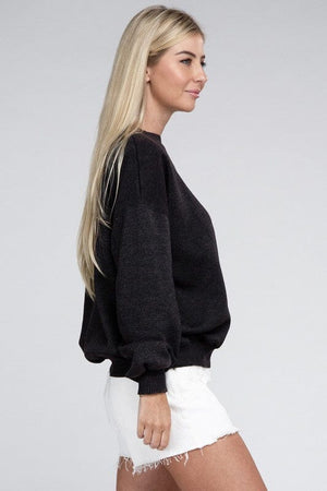 Acid Wash Fleece Oversized Pullover ZENANA 