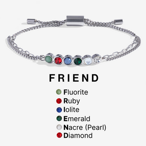 Friend Hidden Message Acrostic Bolo Bracelet
