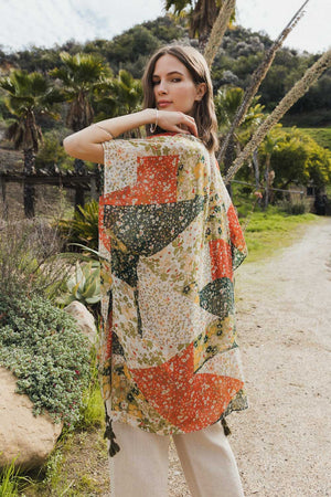Allover Floral Print Kimono Kimono Leto Collection 