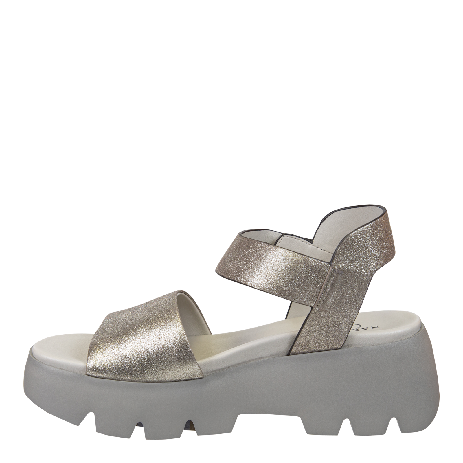 NAKED FEET - ALLOY in SILVER Platform Sandals