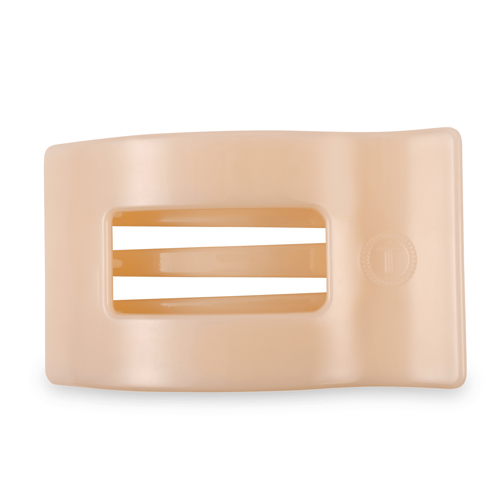 Almond Beige Large Flat Rectangle Hair Clip