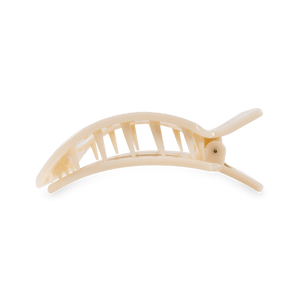 Almond Beige Medium Flat Square Hair Clip