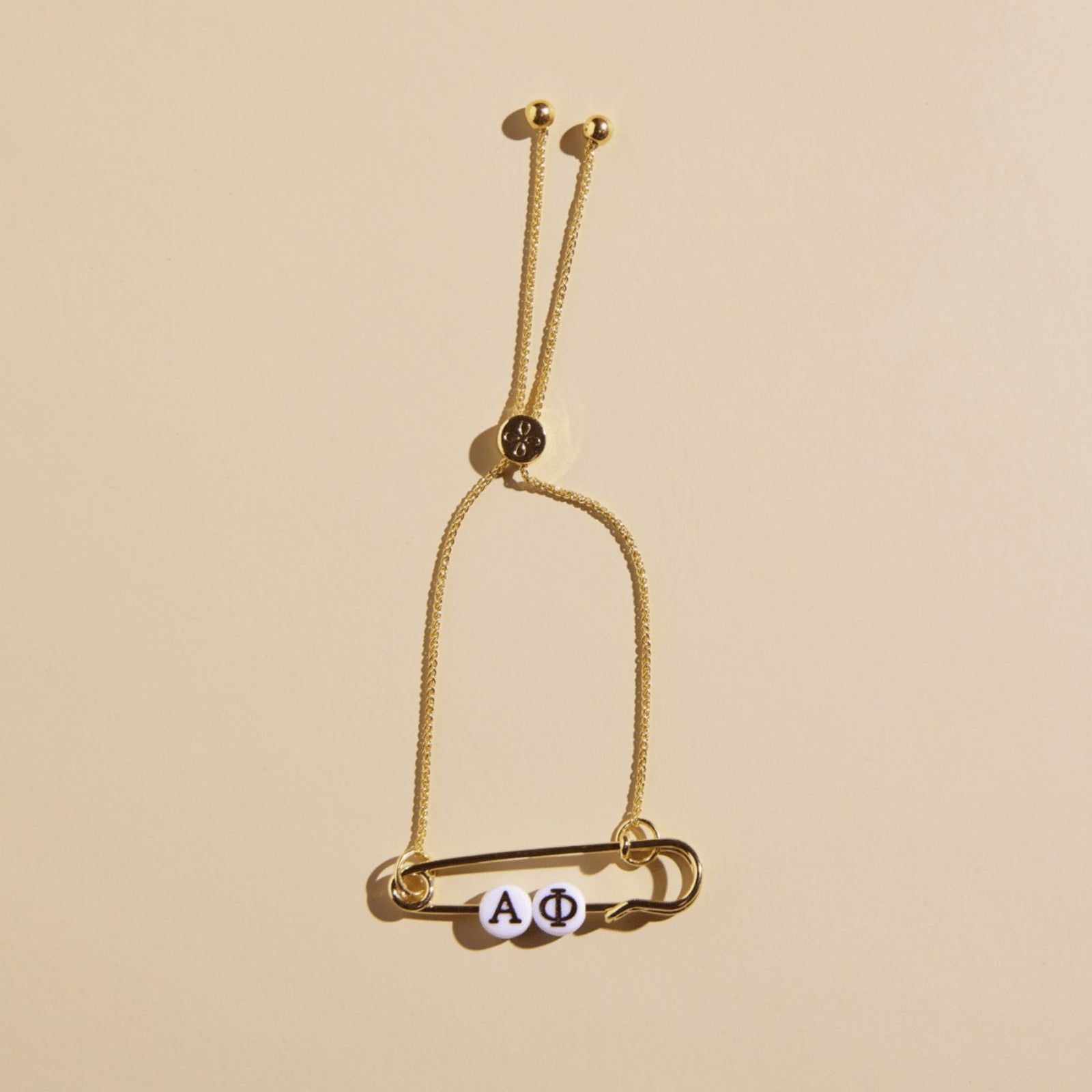 Alpha Phi Sorority Safety Pin Bracelet - Officially Licensed
