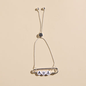 Alpha Xi Delta Sorority Safety Pin Bracelet - Officially Licensed