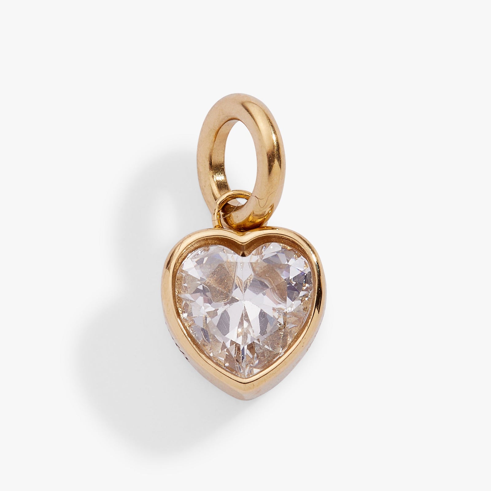April 'Strength' Heart Birthstone Charm