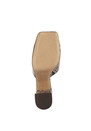 Artemisa Block Heel Slip On Sandals Rag Company 