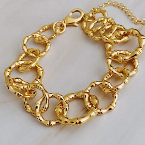 Artfully Linked Chain Bracelet Ellison and Young Gold OS 