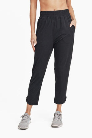 Athleisure Joggers with Curved Notch Hem Mono B 