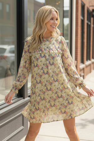 Honey Blossom Woven Lined Dress