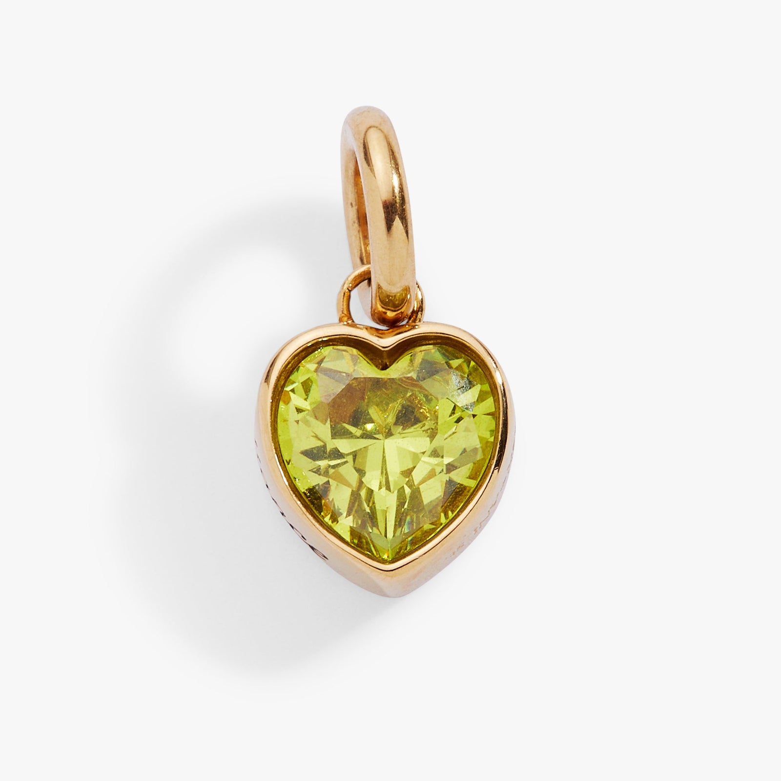 August 'Radiance' Heart Birthstone Charm