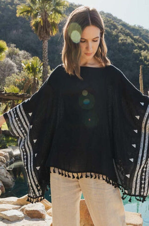 Aztec Embroidered Tunic Kimono Leto Collection 