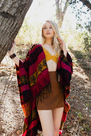 Aztec Inspired Go West Ruana Ponchos Leto Collection 