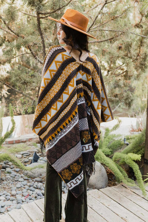 Aztec Inspired Go West Ruana Ponchos Leto Collection 