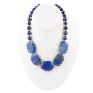 Azul Blue Lapis Golden Statement Necklace