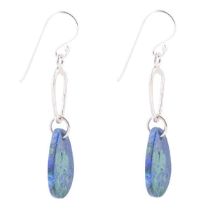 Azurite and Sterling Silver Drop Earrings