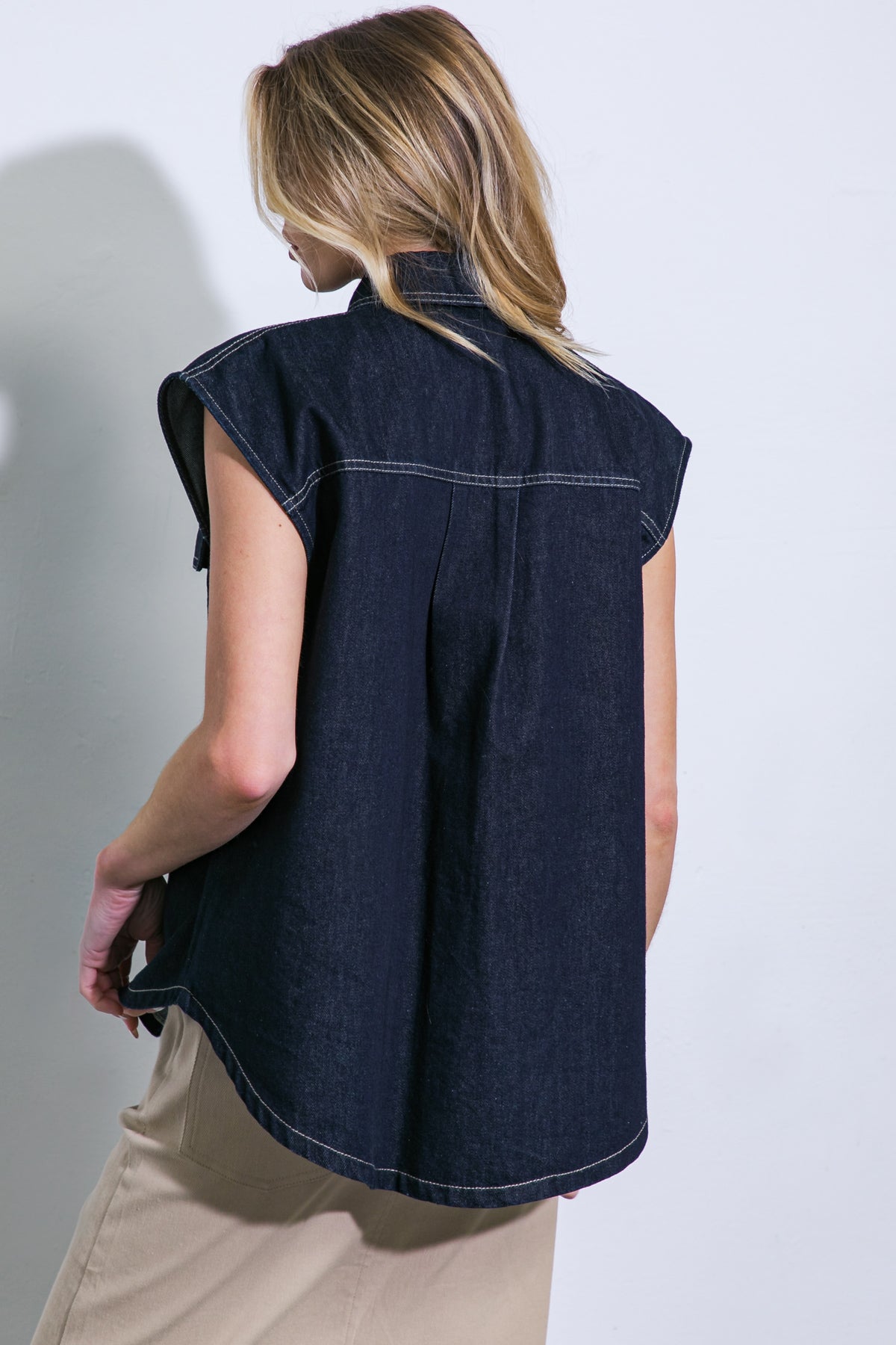 Let'S Just Relax Denim Top
