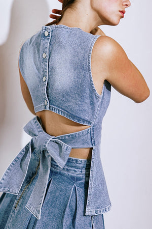 BE THE BRIGHTEST DENIM TOP