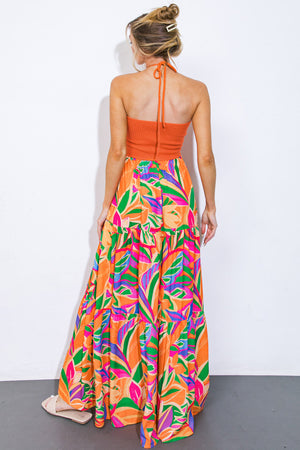 Into the Thick of It Combination Midi Dress