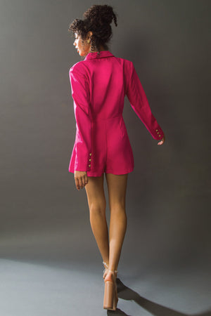 HARD TO CATCH WOVEN ROMPER